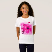 HAMbyWG - Hibiskus von Girl's Bright Pink Hawaiin T-Shirt (Vorne ganz)