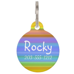 HAMbyWG - Hundenname-Tag - Regenbogen Haustiermarke