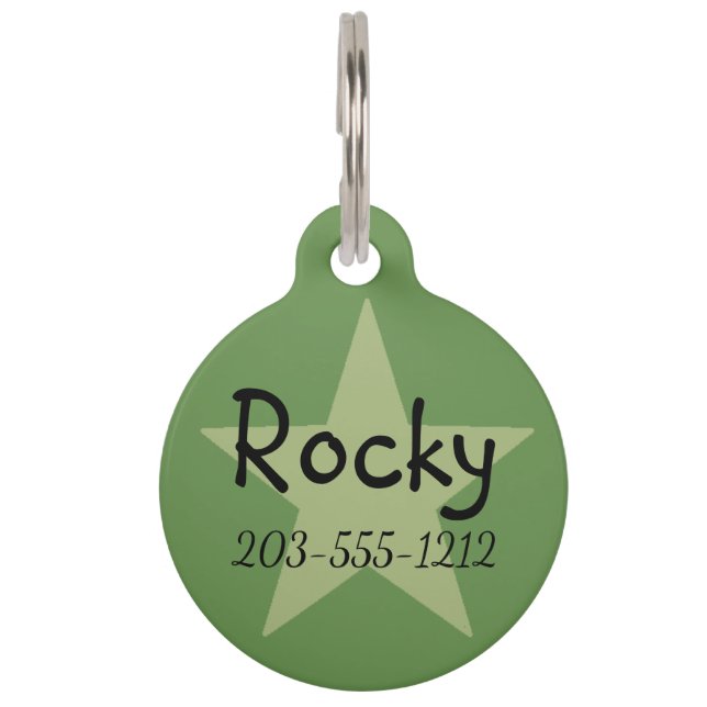 HAMbyWG - Hundenname-Tag - Star Tiermarke (Vorderseite)