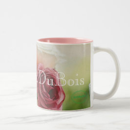 HAMbyWG - Kaffee-Tasse - Aquarellfarben-Rose mit N Zweifarbige Tasse