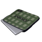 HAMbyWG - Kariert in beliebiger Farbe Laptopschutzhülle (Vorne Knopf)