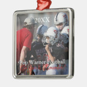 HAMbyWG - Kid's Football Themed Ornament in Silver (Links)