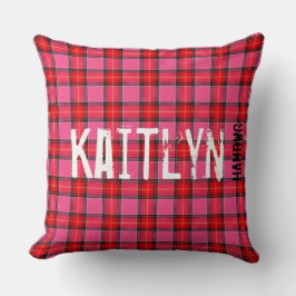 HAMbyWG - Kissenbrücke 20" - Rosa Kariert Kissen