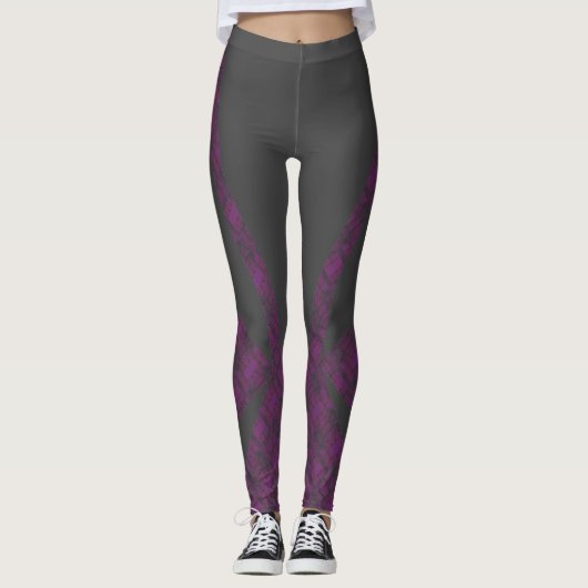 HAMbyWG - Kompression Leggings - Mottles Lila (Vorderseite)