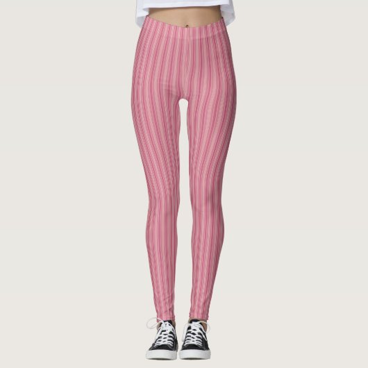 HAMbyWG - Kompression Leggings - Pink Fine Stripe (Vorderseite)