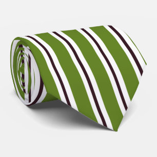 HAMbyWG - Krawatte - Olive Green w/Blk Strip