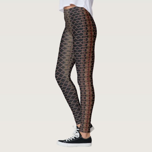 HAMbyWG Leggings - Black Gold Maroon (Links)