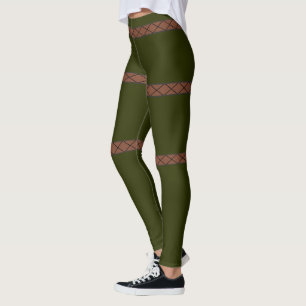 HAMbyWG - Leggings - Farbe w Criss Cross/Dark Tan
