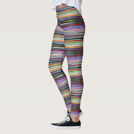 HAMbyWG - Leggings - Farbgestrahlte Streifen