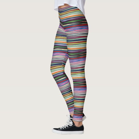 HAMbyWG - Leggings - Farbgestrahlte Streifen (Links)