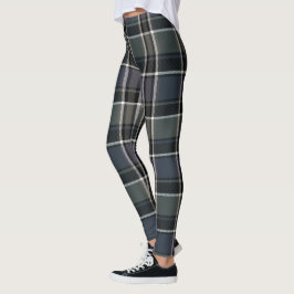 HAMbyWG - Leggings - Grosses Grau Kariert