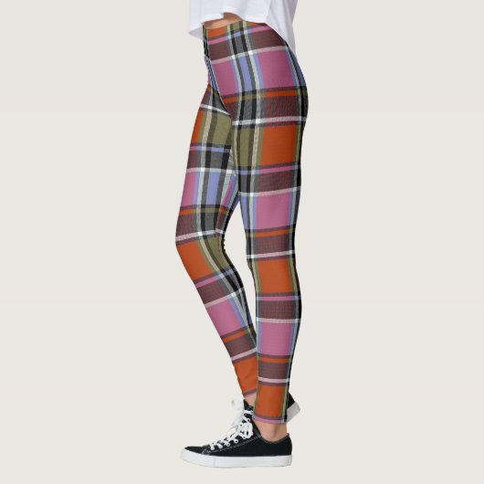 HAMbyWG - Leggings - Orange & Pink Kariert (Links)