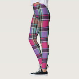 HAMbyWG - Leggings - Pink und Lilac Kariert