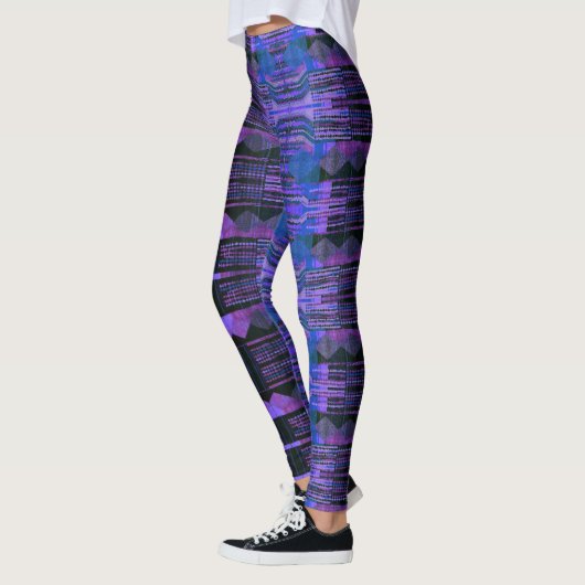 HAMbyWG Leggings - Schwarz Lila Blau (Links)
