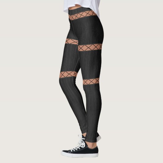 HAMbyWG - Leggings - Schwarze Spitzen-Design (Links)