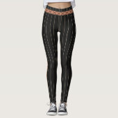 HAMbyWG - Leggings - Schwarzer Pinstrip - Ausblend (Vorderseite)