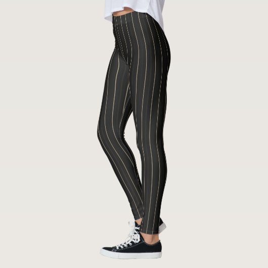 HAMbyWG - Leggings - Schwarzes Button Streifen (Links)