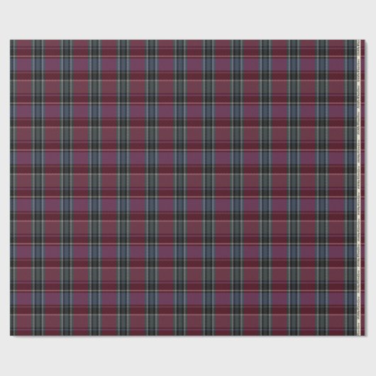 HAMbyWG - Leinen Gift Wrap - Maroon/Steel Kariert Geschenkpapier (Flach)