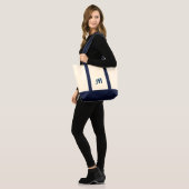 HAMbyWG - Leinwand Tote Bag - Ihre Initiale auf ei Tragetasche (Vorderseite (Model))