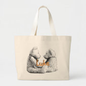 HAMbyWG - Leinwand Tote Bag - Teddy Bears Jumbo Stoffbeutel (Vorne)