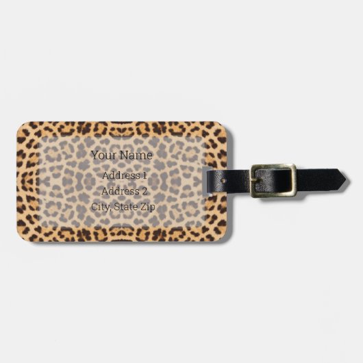 HAMbyWG Leopard Print Luggage oder Gepäckanhänger (Vorderseite horizontal)