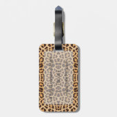 HAMbyWG Leopard Print Luggage oder Gepäckanhänger (Rückseite vertikal)