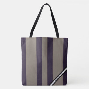 HAMbyWG - LG Tote Bag - Lavendel Stripe W Logo Tasche