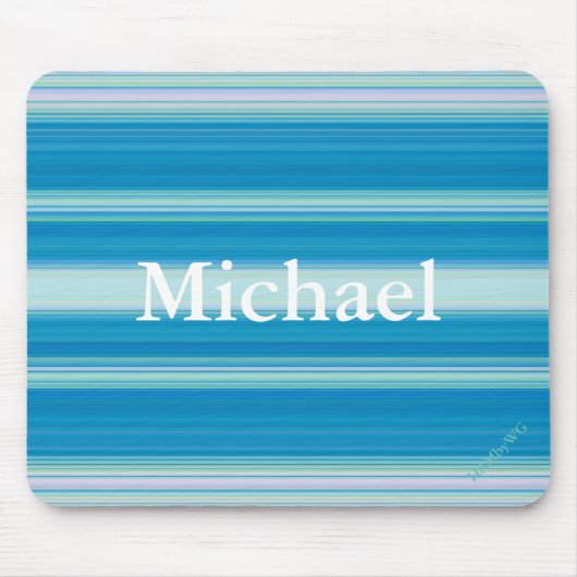 HAMbyWG - Maus-Pad - Blauer Random Streifen Mousepad (Vorne)