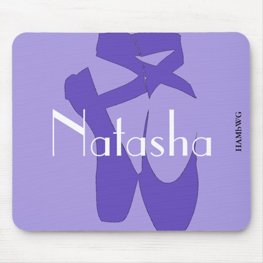 HAMbyWG - Maus Pad Lila Ballet Slipper Mousepad (Vorne)