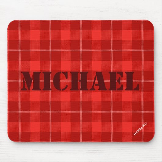 HAMbyWG - Maus-Pad - Rot Kariert Mousepad (Vorne)
