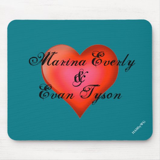 HAMbyWG - Maus-Pad - Rotes Herz Mousepad (Vorne)