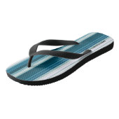 HAMbyWG - Mens Flip-Flops Aquamarin & weiß Badesandalen (Schrägansicht)
