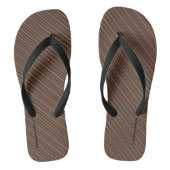 HAMbyWG - Mens Flip-Flops Brown Beige Diagonal Badesandalen (Fußbett)