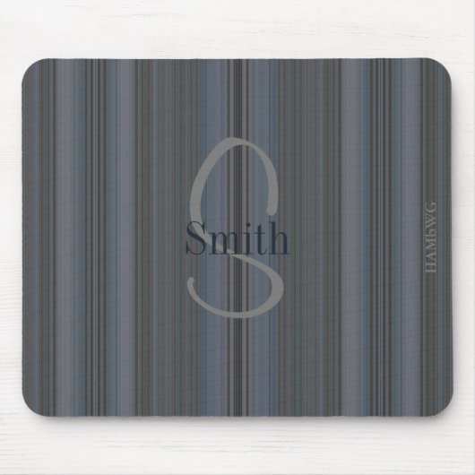 HAMbyWG - Monogram Mouse Pad Blue Stripe Mousepad (Vorne)