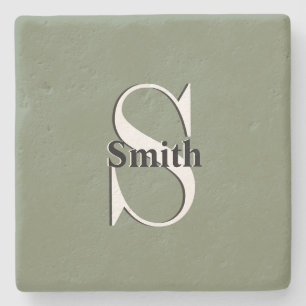 HAMbyWG Monogram Sage Green Steinuntersetzer