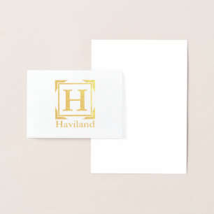 HAMbyWG Monogramm Folienkarte