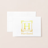 HAMbyWG Monogramm Folienkarte (Vorderseite mit Umschlag)