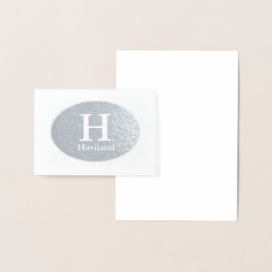 HAMbyWG Monogramm mit Oval Folienkarte