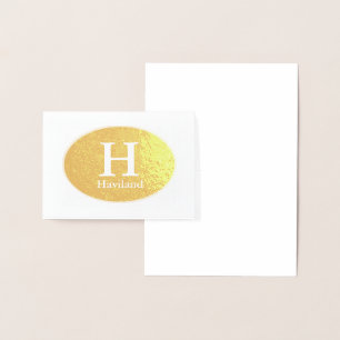 HAMbyWG Monogramm mit Oval Folienkarte