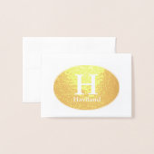 HAMbyWG Monogramm mit Oval Folienkarte (Vorderseite mit Umschlag)