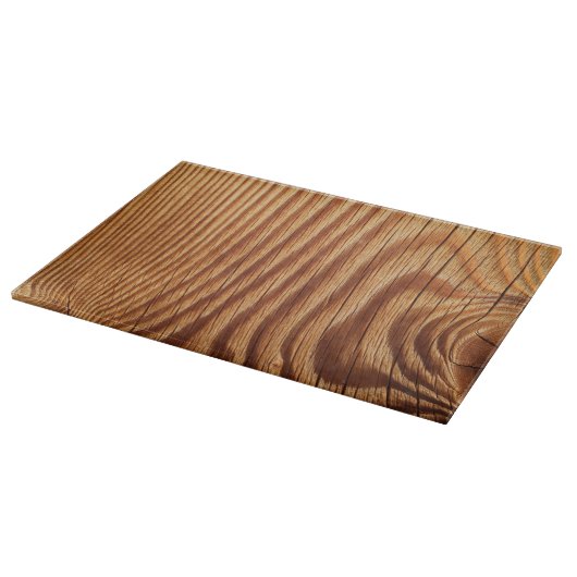 HAMbyWG - Natural Wood Look- Glass Cutting Board Schneidebrett (Ecke)