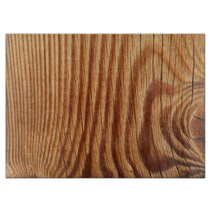 HAMbyWG - Natural Wood Look- Glass Cutting Board Schneidebrett