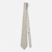 HAMbyWG - Neck Tie Black/Beige/White Stripe 2A Krawatte (Vorderseite)