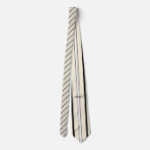 HAMbyWG - Neck Tie Black/Beige/White Stripe 2A Krawatte (Rückseite)