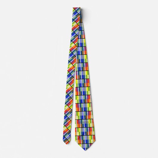 HAMbyWG - Neck Tie - Farbiges grafisches Barrel-De Krawatte (Rückseite)