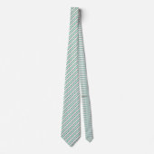 HAMbyWG - Neck Tie - Seafoam Blau Weiße Streifen Krawatte (Vorderseite)