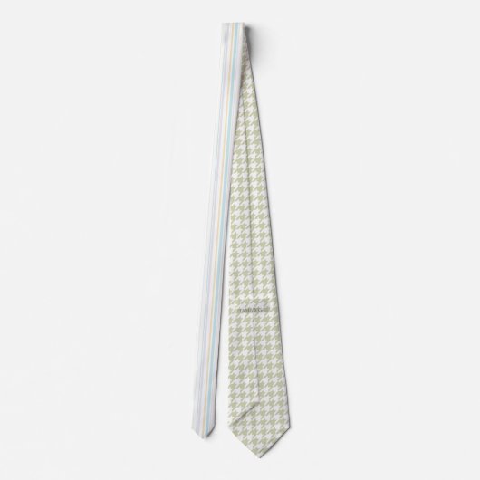 HAMbyWG - Neck Tie - Whe/Bone/Gold/Pale Bl & Gr Krawatte (Rückseite)