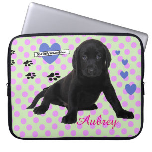 HAMbyWG - Neoprene Laptop Sleeve - w Pup & Polka