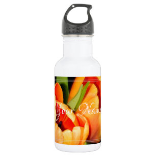HAMbyWG - Orange Tulip Blume Edelstahlflasche