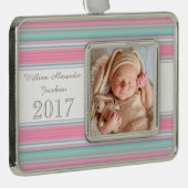 HAMbyWG - Ornament - Pastellstreifen Rahmen-Ornament Silber (Rechts)